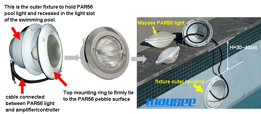 25w Сменные испуская цвет пластиковых PAR56 LED бассейн свет для аквариума
