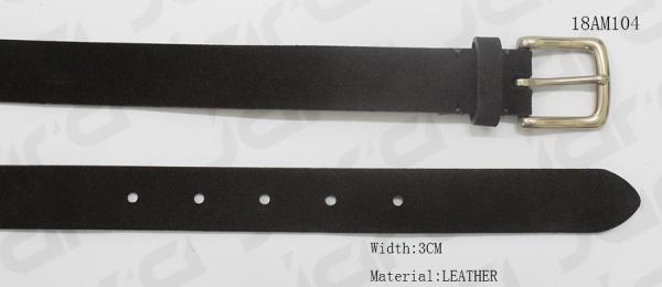 Classic Suede Leather Coffee Color Mens Casual Belts With Nickel Buckle , Hand Stitching