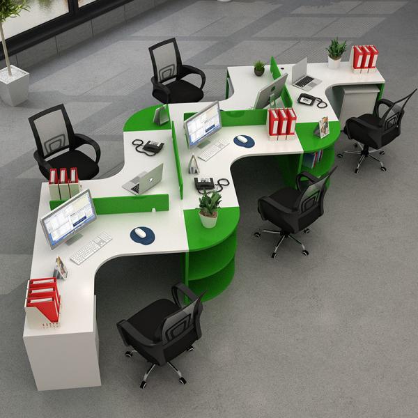 Estação de Trabalho Moderna de Pessoal, Conjunto de Mesa em Forma de L com Estrutura e Painel de Alumínio/Tela/Aço