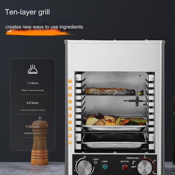 Get Perfectly Cooked Steaks with Home Kitchen 1700W Electric Oven Steak Grill Machine