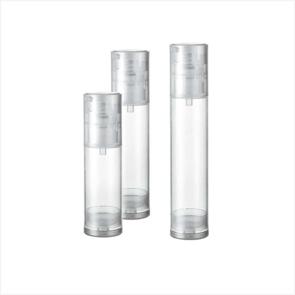 бутылка перемещения насоса одностеночного круга 15ml 30ml 50ml косметическая безвоздушная в материале PCR PP