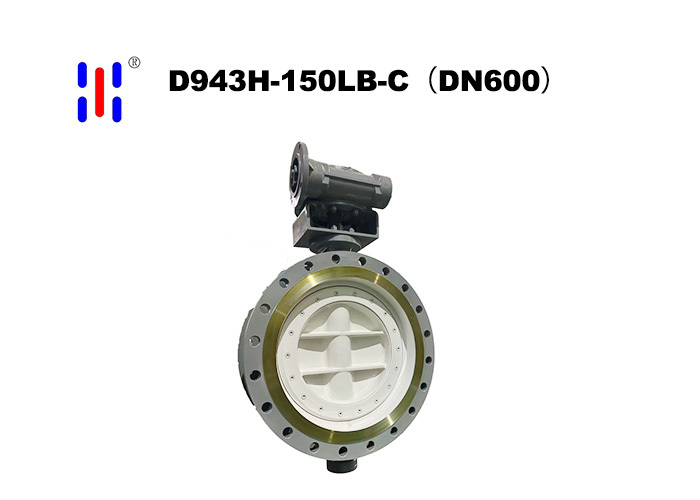 24IN Triple Offset Butterfly Valve Electric Flanged 150LB CS for HVAC