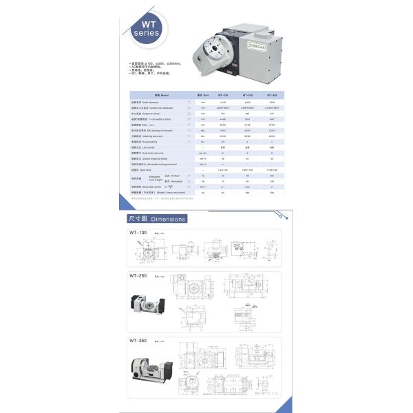 5 Axis CNC Rotary Table WT-250