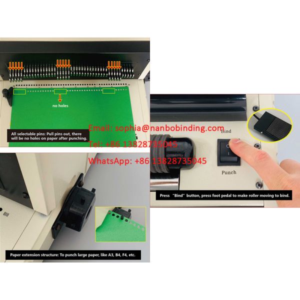 Office Document Plastic spiral coil binding machine