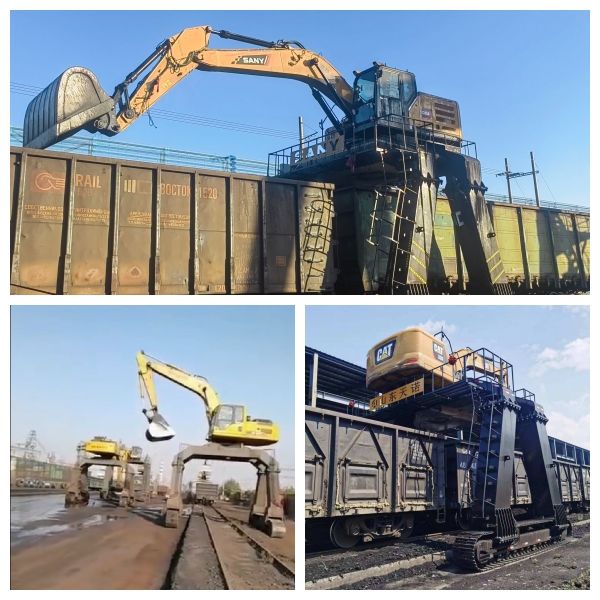 Excavator Extended Legs For 20 Ton Excavator Work On Both Shallow Water And Deep Water Straddle Carrier For Material Unloading