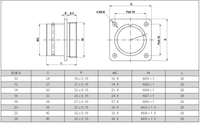 Y3A Series Circular Aviation Electrical Connector Y3A-2041ZJ10 41 Pin Female Connector