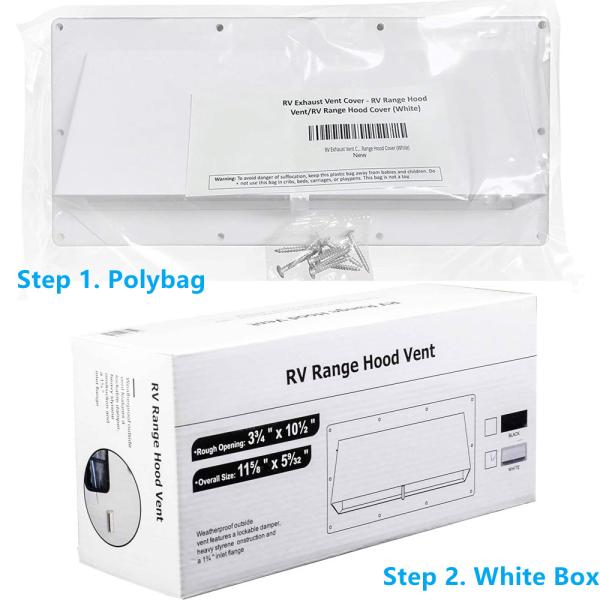 Camping RV Trailer Range Hood Fits Exterior Wall Vents