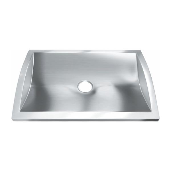 Bacia de lavagem de aço inoxidável da única bacia, bacia de mão 304 inoxidável