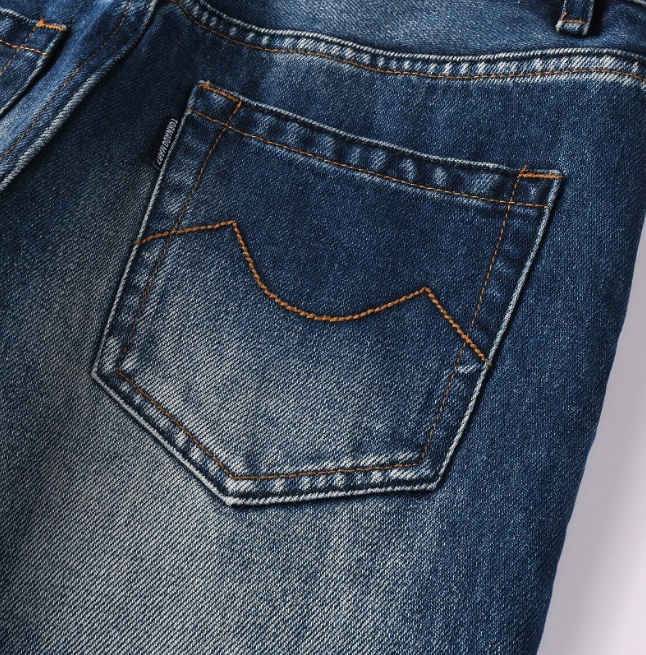 Vintage Washed Men's Jeans Flare Mid Rise Jeans With Whisker Detailing