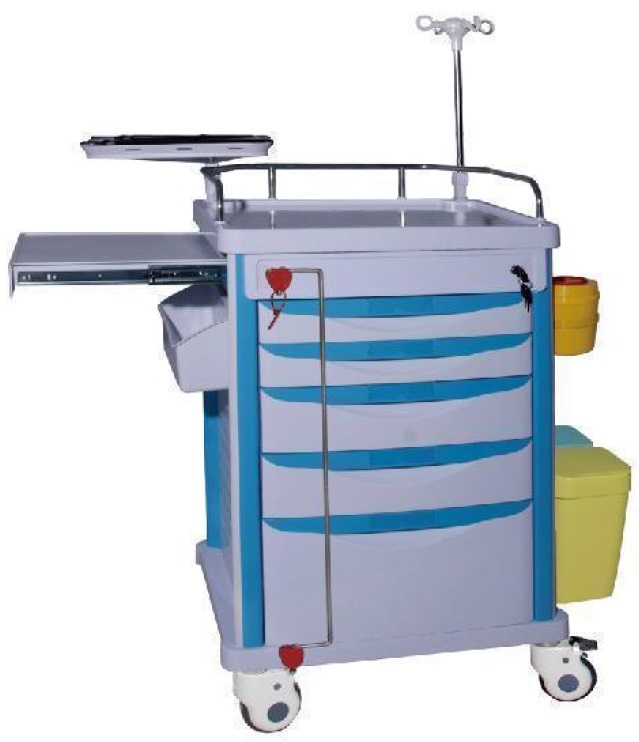 Medical trolley cart ABS emergency trolley Hospital Emergency cart Emergency Crash Cart Medical Trolley