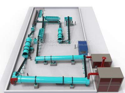 Low Dust Low Power Consumption NPK Fertilizer Production Line