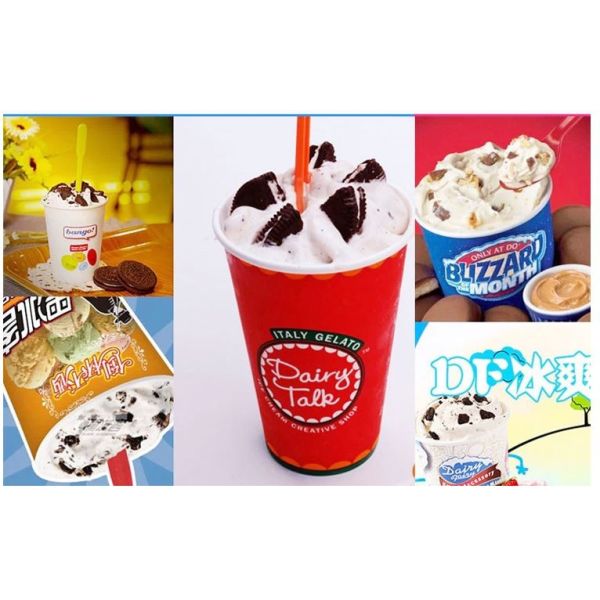 Tensão macia 60hz da máquina do gelado do leite de três sabores para o restaurante