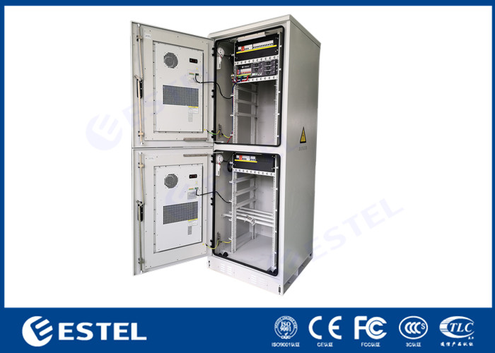 Выпрямитель тока шкафа силы 6400W батареи RAL7035 47U на открытом воздухе
