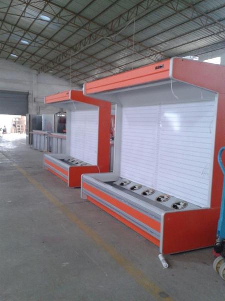 Night Curtain Multideck Open Chiller Supermarket Showcase For Drink And Yogurt
