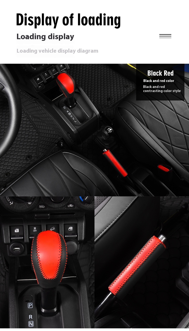 For Suzuki Jimny Leather Gear Shift Handle Cover Interior Modification Kit for JB74 JIMNY