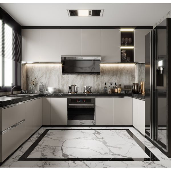 Complete Set Custom Kitchen Cabinets PVC Kitchen Cabinets and Accessories