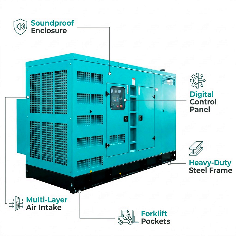 Silent Diesel Generator Energy Saving Economical Reliable Stable Power Quality Diesel Engine Generator Set   