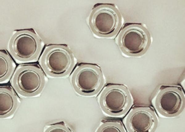 1mm Pitch GB52 Electroplating White Zinc M6 Hexagon nuts With Thickness 4.7mm