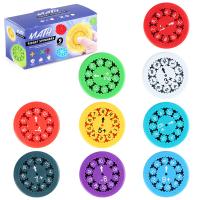 Multicolor Math Fidget Spinner 9 PCS Números Adição Subtração Coleção para jardim de infância