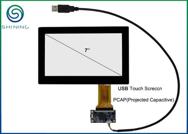 7 Inch Capacitive Touch Panel Cover Glass To ITO Glass with USB Interface