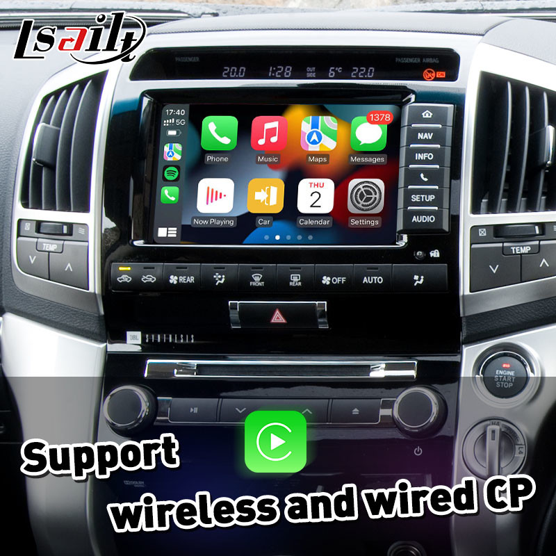 Интерфейс беспроводного Carplay андроида Тойота автоматический на крейсер 200 V8 LC200 2012-2015 земли