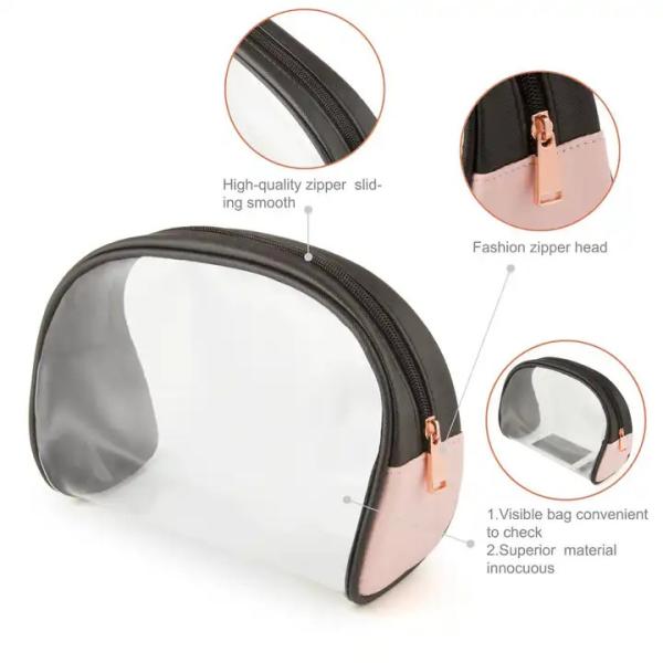 Promotional Waterproof Odm Clear Pvc Makeup Bag Transparent Cosmetic Pouch Portable