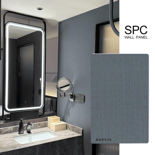SPC Wall Panels 600*2440*4mm Waterproof And Moisture-Resistant Stone Plastic Composite Eco-Friendly PVC Plastic Boards For Commercial Spaces Wet Rooms