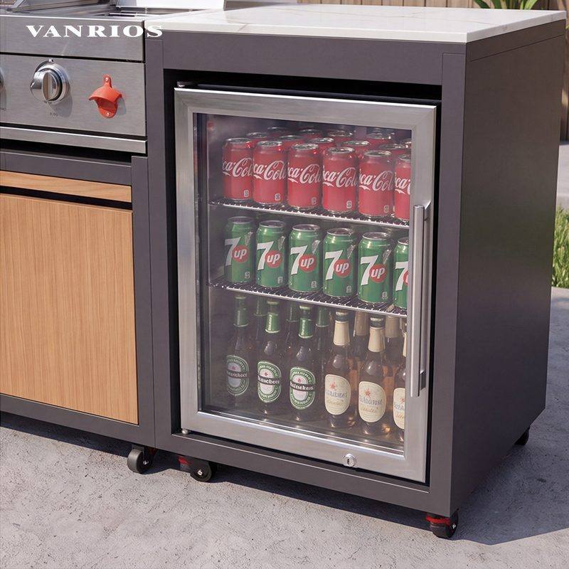 Heavy Duty Waterproof Outdoor Kitchens & Bbq Islands With Integrated Flame Safety Device Propane Grill
