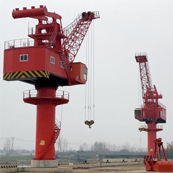 Fixed Type Port Cargo Crane 360 Degree Slewing Harbor Pedestal Crane