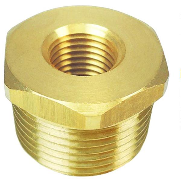 3/4 NPT Male X 1/4 NPT Female Brass Tube Fitting Hex Bushing