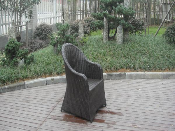 Black UV Resistant Wicker Rattan Garden Dining Sets For Restaurant