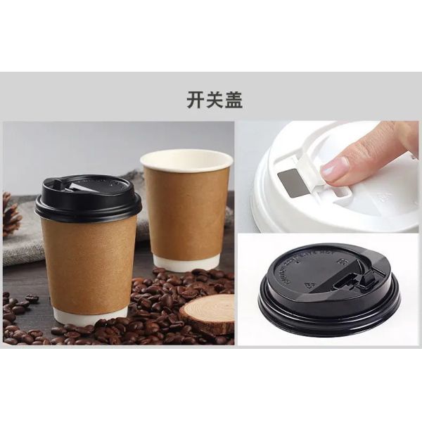 Disposable PLA PS PET Plasti Flid Cup Lid Hot Drink Cover Cap Plastic Lids For Paper Cups