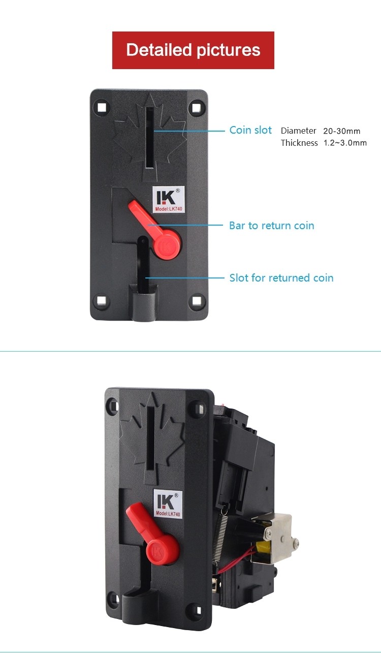 Оцинковывайте сплав/пластиковый селектор монетки для игрового автомата парка атракционов