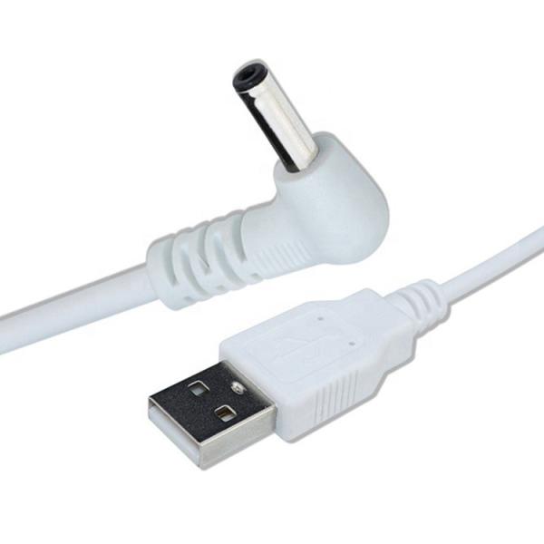 Blanc noir 90 degrés angle 5,5x2,1 mm 5,5x2,5 mm 1,35x3,5 mm câble d'alimentation USB à courant continu