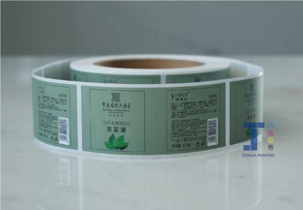Strong Adhesive  Shampoo Sticker Label Waterproof Roll Packaging
