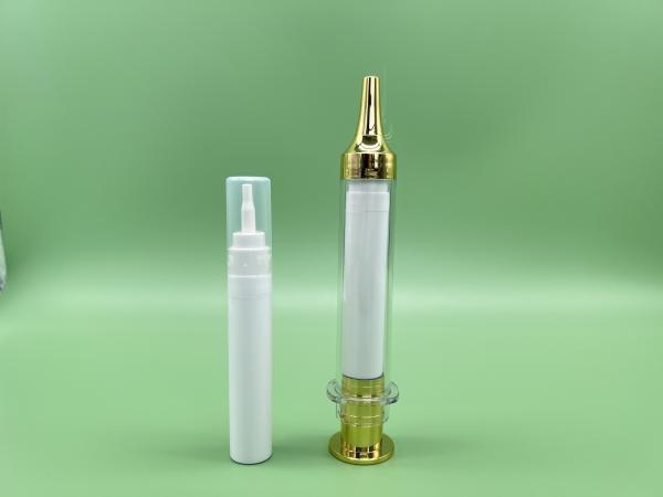 Cosmetic Syringe 10ml Bottle Refillable Eye Cream Bottle Screen Printing