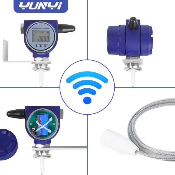 Medidor de nivel de líquido resistente a ácidos inalámbrico Yunyi, tipo sumergible, sistema de monitoreo remoto de tanques para aplicaciones de la industria petrolera