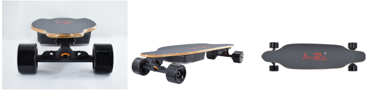 970mm Deck Size Portable Electric Skateboard 600W*2 Watt Lithium Ion Battery