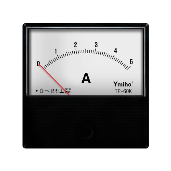 Ymiho TP-60K Analog Ammeter 0-5A AC Current Panel Meter for Welding Machines & Distribution Equipment