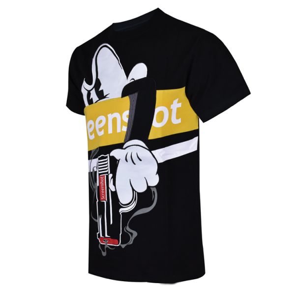 3D Printing Stylish Mens T Shirts Mickey Mouse Pattern For Adults / Teenager