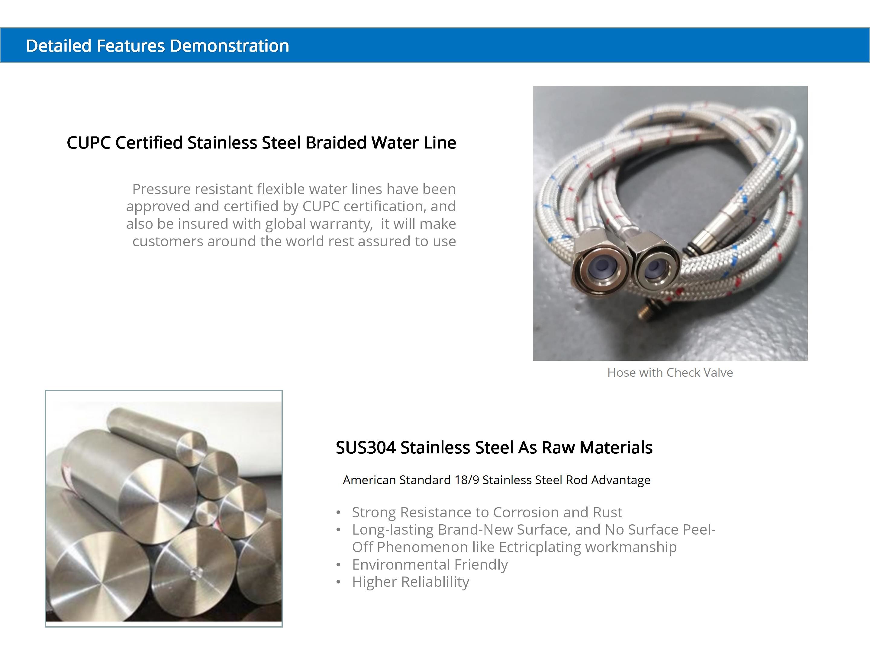 Кран раковины патрона кран IPX5 CUPC кухни тройного спрейера режима гибкий керамический