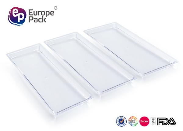 Square Disposable Dessert Dishes Big Tray Plastic Plate For Party / Wedding