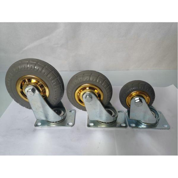 Roller Bearing Heavy Duty Golden Castor with Lock and 100mm/125mm/150mm/200mm Diameter