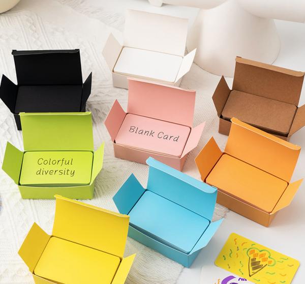 Customizable Slim Drawer Box Set for Flashcards and Small Items