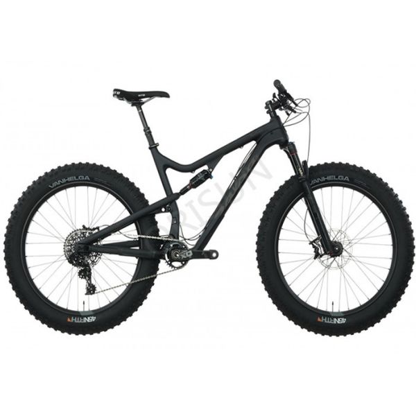 26 Inch Carbon Fat Bike Frame , Black Fat Tire Bike Frame 120 Mm Wheel Travel