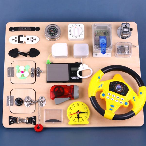 Sensory Locks and Latches Cube for Unisex Toddlers to Develop Fine Motor Skills