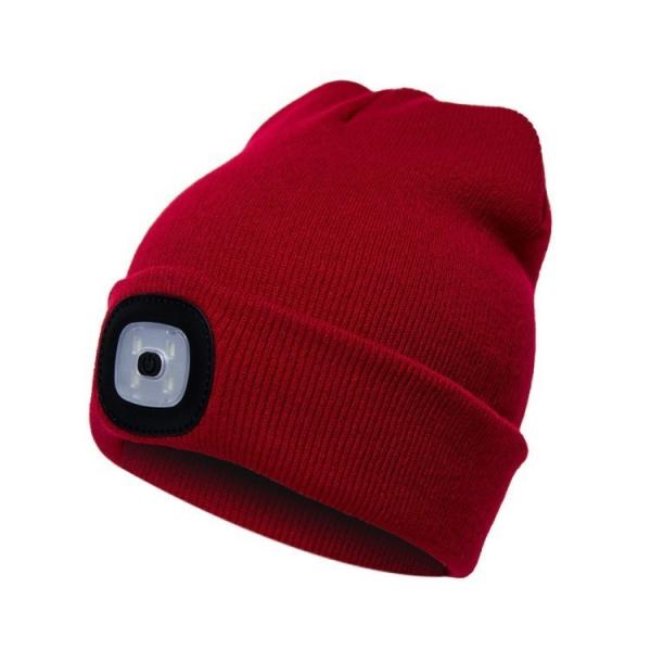 Factory Price LED Lighted Beanie Cap Hip Hop Men Knit Hat Winter Warm Hunting Camping Running Hat Gifts For Woman Man