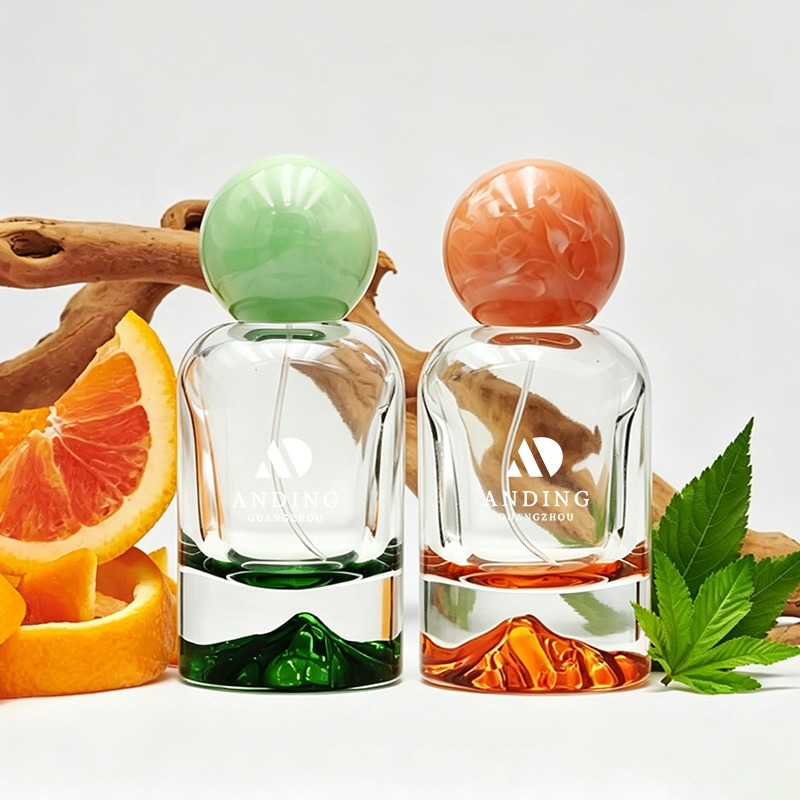 50ml Glass Perfume Bottle Empty Round Cap Cylinder Spray Crimp Neck