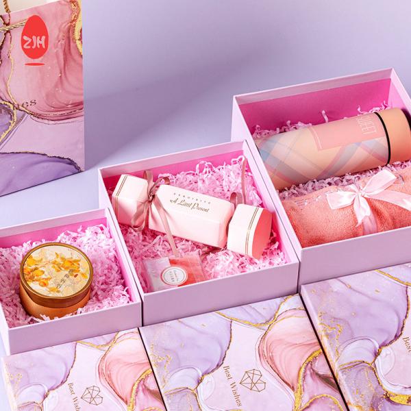 Pink Stain Cardboard Gift Packaging Box