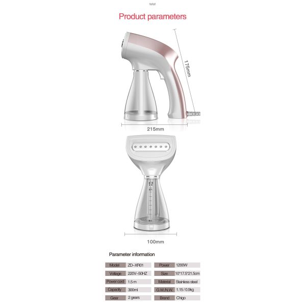 Portable Garment Steamer Ironing Machine Shirt Handheld Clothes Clothing Steamer For Home And Travel